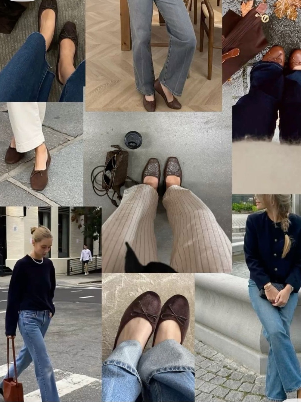 H&M Brown Suede Mary Jane Flats with Strap